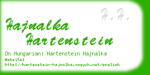 hajnalka hartenstein business card